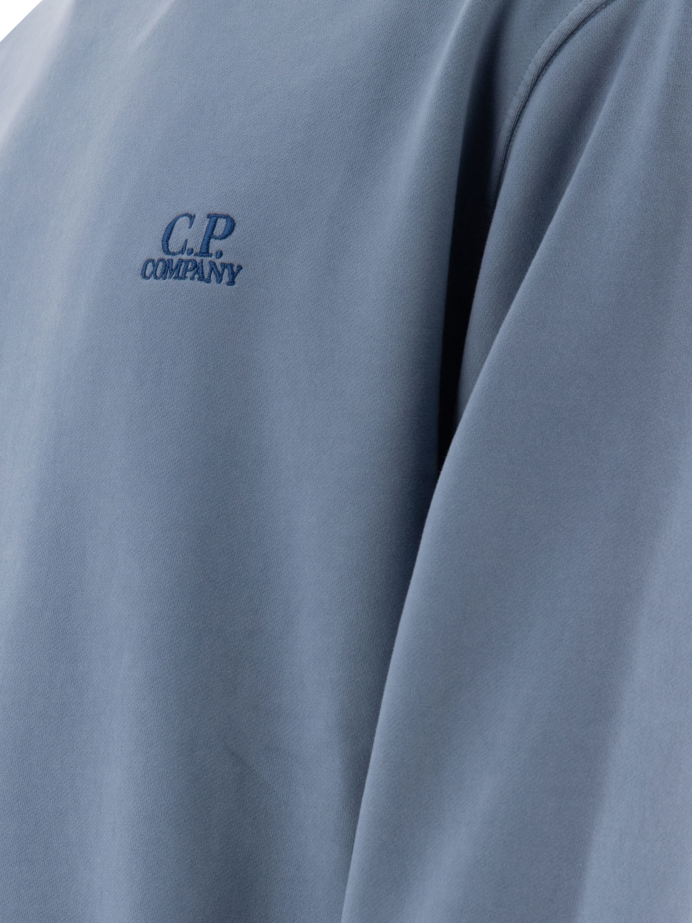 C.P. COMPANY Light Blue Sweatshirt with embroidered logo